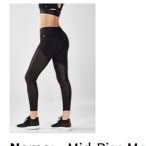 Fabletics Mid-Rise Mesh UltraCool 7/8 - L